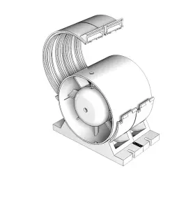 Inline Bathroom Extractor Fan 125mm / 5" with Bracket Ducting