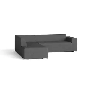 Emelda Grace Dennis Corner Sofa - Left Hand - Dark Grey