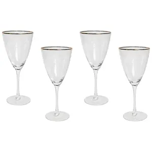 Set of 4 Wine Glasses TOPAZ Transparent