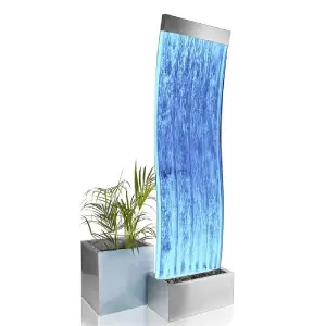 Primrose Aries Curved Bubble Water Feature Wall with Colour Changing LEDs Indoor Use 150cm