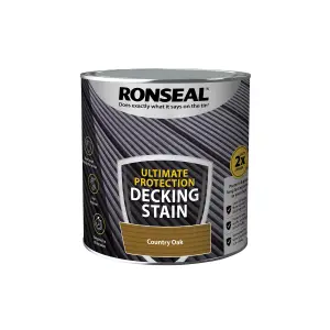 Ronseal Ultimate protection Country oak Matt Decking Wood stain, 2.5L