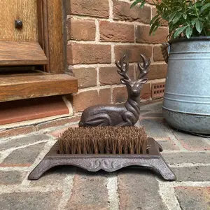 Cast Iron Stag Decoration Boot Brush