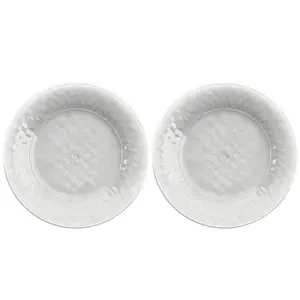 Purely Home Potters Reactive Glaze White Melamine Side Plates - Set of 2