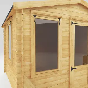 Mercia 11ft x 12ft Apex Log Cabin with Veranda (19mm)