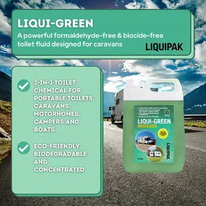 Liqui-Green 5 litre 2-in-1 Toilet Chemical For Caravan