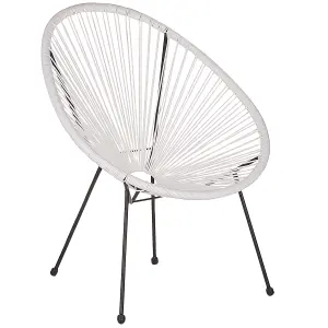 Garden Chair ACAPULCO II PE Rattan White