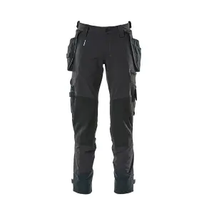 Mascot Advanced Trousers with Holster Pockets and Stretch - Dark Navy Blue   (34.5) (Leg Length - Regular)