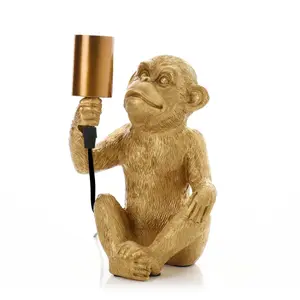 Hestia Monkey with Exposed Bulb Table Lamp