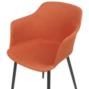 Set of 2 Dining Chairs ELIM Orange