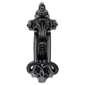 Ornate Front Door Knocker 165mm Fixing Centres 210 x 85mm Black Antique