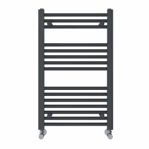 Right Radiators 800x500 mm Straight Heated Towel Rail Radiator Bathroom Ladder Warmer Anthracite