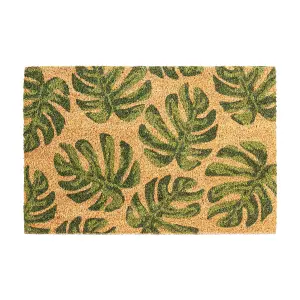 Nicola Spring - Coir Door Mat - 90 x 60cm - Monstera