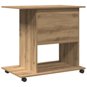 Berkfield Computer Desk Artisan Oak 80x50x75 cm Engineered Wood