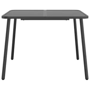 Berkfield Garden Table Anthracite 100x100x71 cm Steel