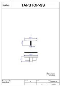 McAlpine TAPSTOP-SS Stainless Steel Tap Hole Stopper