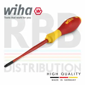 Wiha Torx Screwdriver T15H SlimFix Fit SoftFinish VDE Electrician Security 41142