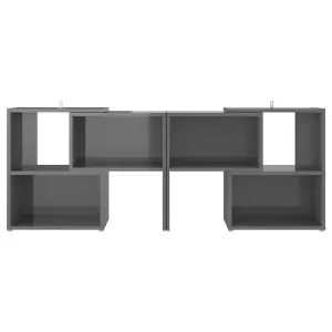 Berkfield TV Cabinet High Gloss Grey 104x30x52 cm Engineered Wood