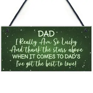 Red Ocean Christmas Gift For Dad Novelty Hanging Plaque Gift For Him Dad Daddy Gifts