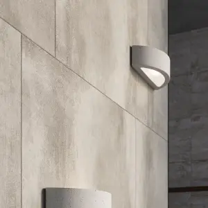 Atena Concrete & Glass Grey 1 Light Classic Wall Light