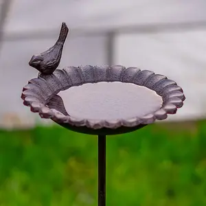 Woodside Ground Insert Cast Iron Bird Bath