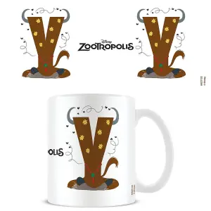 Zootropolis Y Alphabet Mug White/Brown (One Size)