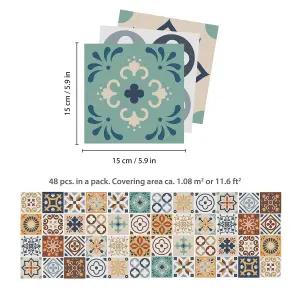 Walplus Rabat Mediterranean Combo Tile Stickers