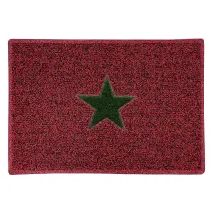 Christmas Star PVC Spaghetti Doormat 90cm x 60cm