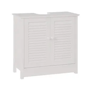 Under Sink Bathroom Cabinet - Wood - L30 x W60 x H60 cm - White