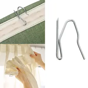 Drapery Pin Hooks Curtain Pin For Window & Door Chrome  50pcs