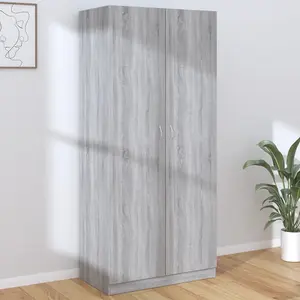 Wardrobe Grey Sonoma 90x50x200 cm Engineered Wood