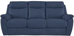 Snug 3 Seater Fabric Sofa - Blue