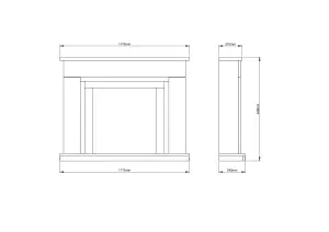 Be Modern Alena White Inset Electric Fire suite