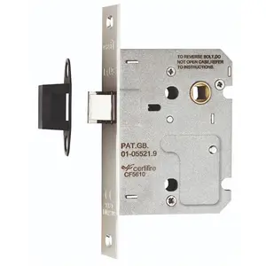 64mm Reversible Upright Door Latch - Square Nickel Plated Strike Plate Forend