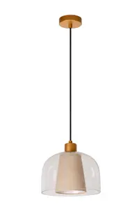 Lucide Gunhild Classic Pendant light 24cm - 1xE27 - Transparant