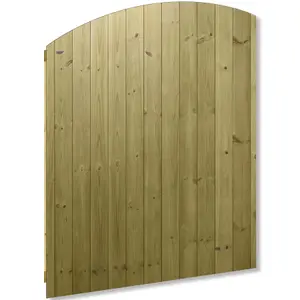 Premier Garden Supplies Pedestrian Gate 180cm (6ft) High x 135cm Wide Tongue & Groove Arch Top Fully Framed Single Swing Gate