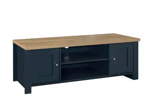 Birlea Highgate Large TV Unit Navy Blue & Oak