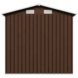 Berkfield Garden Storage Shed Brown 204x132x186 cm Steel