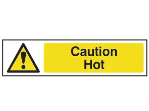 Scan 5115 Caution Hot - PVC 200 x 50mm SCA5115