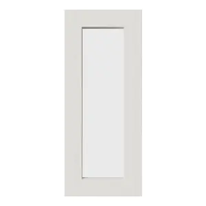 Tydeman Matt porcelain Shaker Glazed Cabinet door (W)300mm (H)720mm (T)20mm