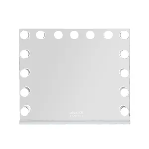 VANITII GLOBAL Hollywood Vanity Music Mirror with 15 LED Lights 100x80CM