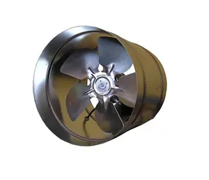 Metal Extractor Fan 260mm Inline Commercial Industrial Ventilator