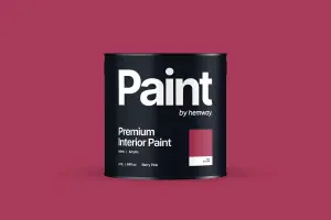 Hemway Interior Paint Matt Acrylic Berry Pink 2.5L Tin Durable Emulsion Walls Ceilings Kitchen Bathroom All Rooms