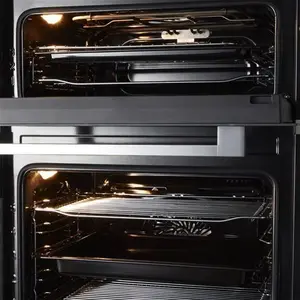 Cooke & Lewis Cleldo105 Built-In Double Oven - Mirrored Black