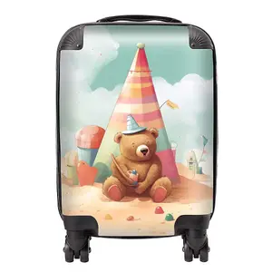 A Bear On A Beach Holiday Suitcase - Small