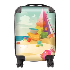 Fish On A Beach Holiday Suitcase - Small