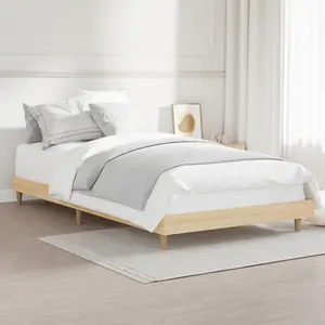 Berkfield Bed Frame Sonoma Oak 100x200 cm Engineered Wood