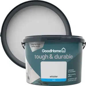 GoodHome Durable Whistler Matt Emulsion paint, 2.5L