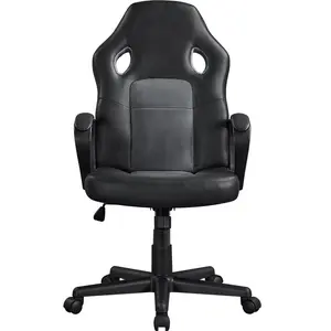 Yaheetech Adjustable Reclining Ergonomic Swiveling PC & Racing Game Chair Grey