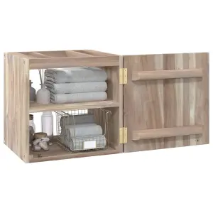 Berkfield Wall-mounted Bathroom Cabinet 41x38x40 cm Solid Wood Teak