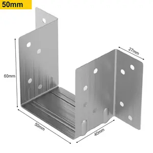 Pack of 4 - Galvanised Mini Jiffy Joist Hanger 50mm